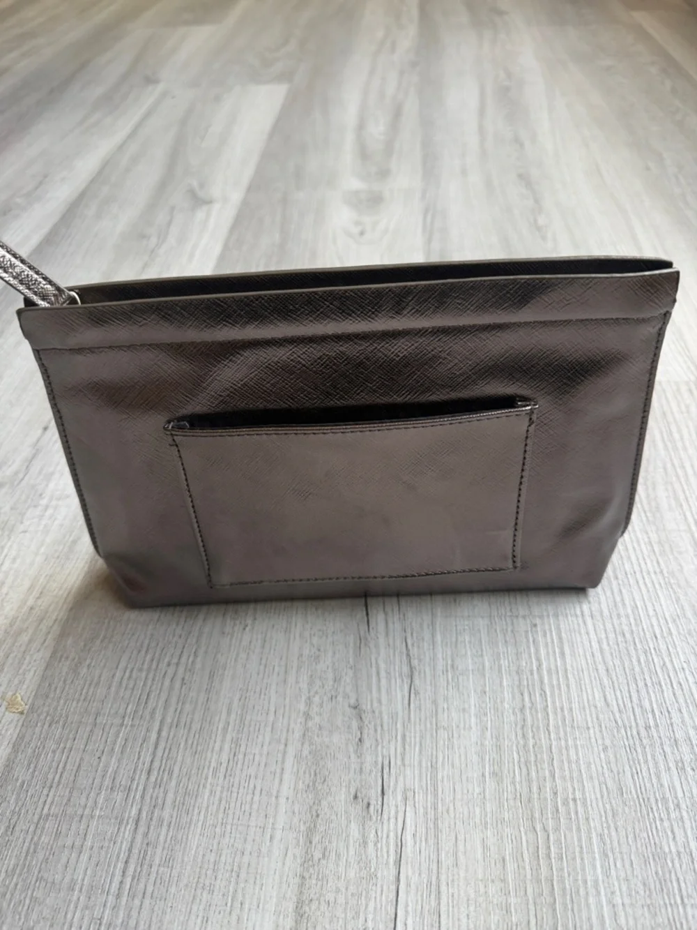 Lancôme Paris Metallic Bronze Cosmetic Bag Makeup Pouch Travel Clutch